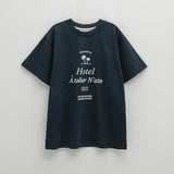(T-6809)LETTERING LOOSE FIT TEE
