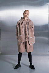 ビンテージダイアキルティングポケットマフラー (ベージュ)