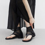 Pony open toe see-through boot sandals