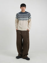 Feather round knit 4color