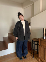 [unisex] Camboff Washing Over Bomber Jacket