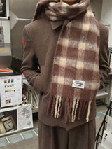 ASCLO ウールチェックレゲエマフラー (2color)