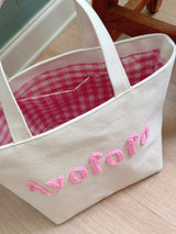 Signature canvas check tote bag