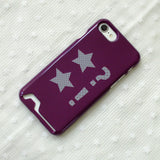 Dot Star Purple Gray Card Wallet Pocket Glossy