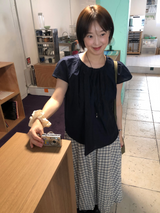 シルキーピンタックブラウス