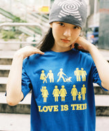 ラブイズディスTシャツ - ブルー