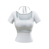Della Strap Layered T-Shirt