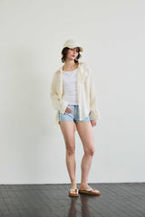 LUMINOUS OVERSIZED SHIRT / BEIGE