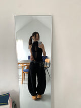 STUD BALLOON WIDE PANTS (2C)
