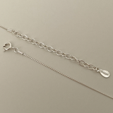 Brush pearl necklace (silver)