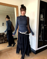 Reumin Frill Lace Long Skirt