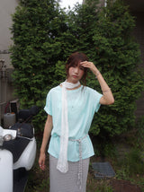 Boat neck T-shirt -Mint