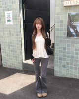 Shirring banding sapn boots cut pants