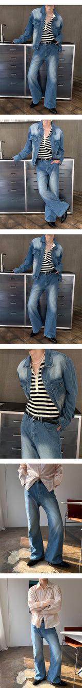 [S/S] Sand washing boots cut denim pants(3color)