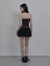 LACE TUBETOP OPS & SCARF