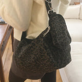 [Mini Pouch Set] Hitch Leopard Cotton Cross Shoulder Bag