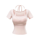 Della Strap Layered T-Shirt