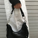 chain leather mini shoulder bag