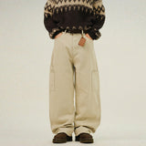 AD Layered Pocket Cotton Wide Pants