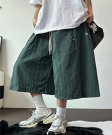HIGH QUALITY💜SNAP NYLON BERMUDA PANTS 💚🤍🤎🖤6COLOR