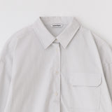 Essential pocket slit shirt  Light gray