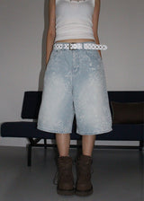 LIGHT LEOPARD HALF PANTS