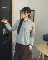 Peo Dot Color Shirring Hooded T-Shirt