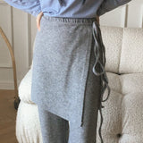 Tyrol Napping Brush Wrap Skirt Pants Set