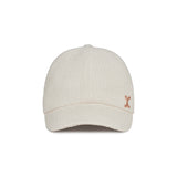 VA Curved Stud Tweed Ball Cap / White