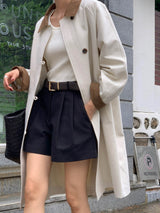 Noiton リブUネックTシャツ