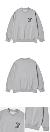 25SS INK STAMP LOGO SWEATSHIRT MELLANGE