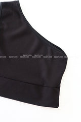 Rose Cosage 3ps Detachable Unbalanced Shoulder Sleeveless