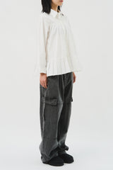 (W) Blues Pleats Shirt (3color)