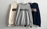 モコチェックエンブロイダリールーズフィットスウェットシャツ