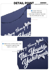 ネイビーレタリングレースロングスリーブTシャツ
