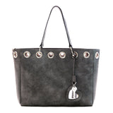 Heart Mirror Large Tote Shoulder Bag _ Gray