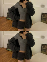 Melo Big Pocket Loose Fit Knit Cardigan