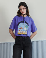【MADE】SUNSHINE GHOST PRINT T-SHIRT [PURPLE]