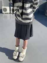 Ribbon fleece boots
