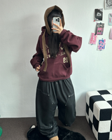 MINK🐻🧸RIVET STRING LONG WIDE PANTS 💙🖤2COLOR