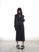 Slim Long Skirt -Black