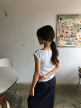 リベットボートネックTシャツ (3color)