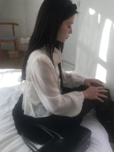 Twist sheer high blouse