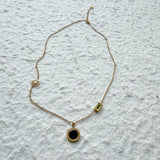 Obsidian Medallion Necklace