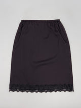 Lace Satin Midi Skirt