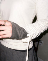 (3color) Shirring Layered Long Sleeve Tee