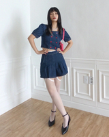ポインテッドストラップフラットシューズ (LEATHER BLACK, SUEDE PINK, SUEDE BLACK 3COLORS!)
