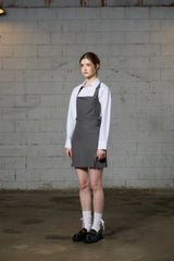 MEOW CROP MINI DRESS / GRAY 