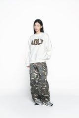 25SS DAMAGE WASHED WIDE CARGO PANTS CAMO