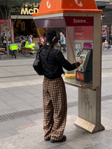 [MADE] Vino Checkered Banded Waist Pants